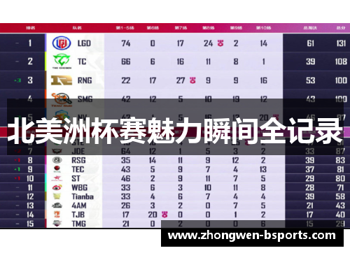 北美洲杯赛魅力瞬间全记录